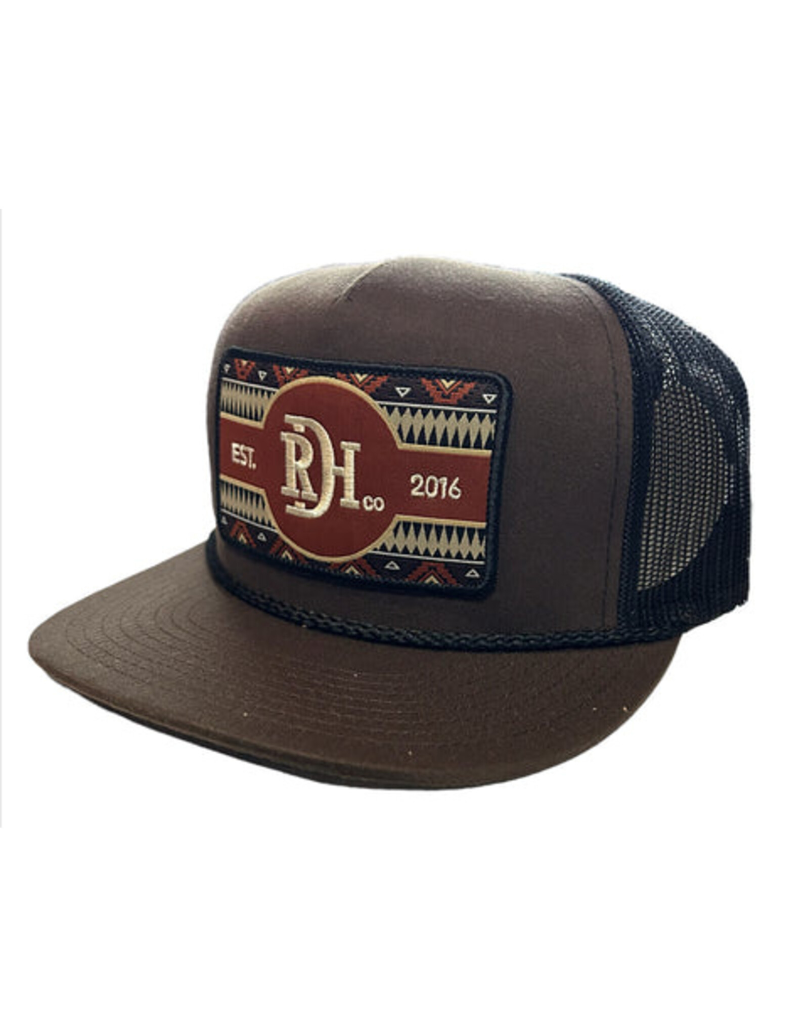 Red Dirt Designs Red Dirt Hat The Cuban- Chocolate/ Black Black Rope