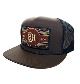 Red Dirt Designs Red Dirt Hat The Cuban- Chocolate/ Black Black Rope
