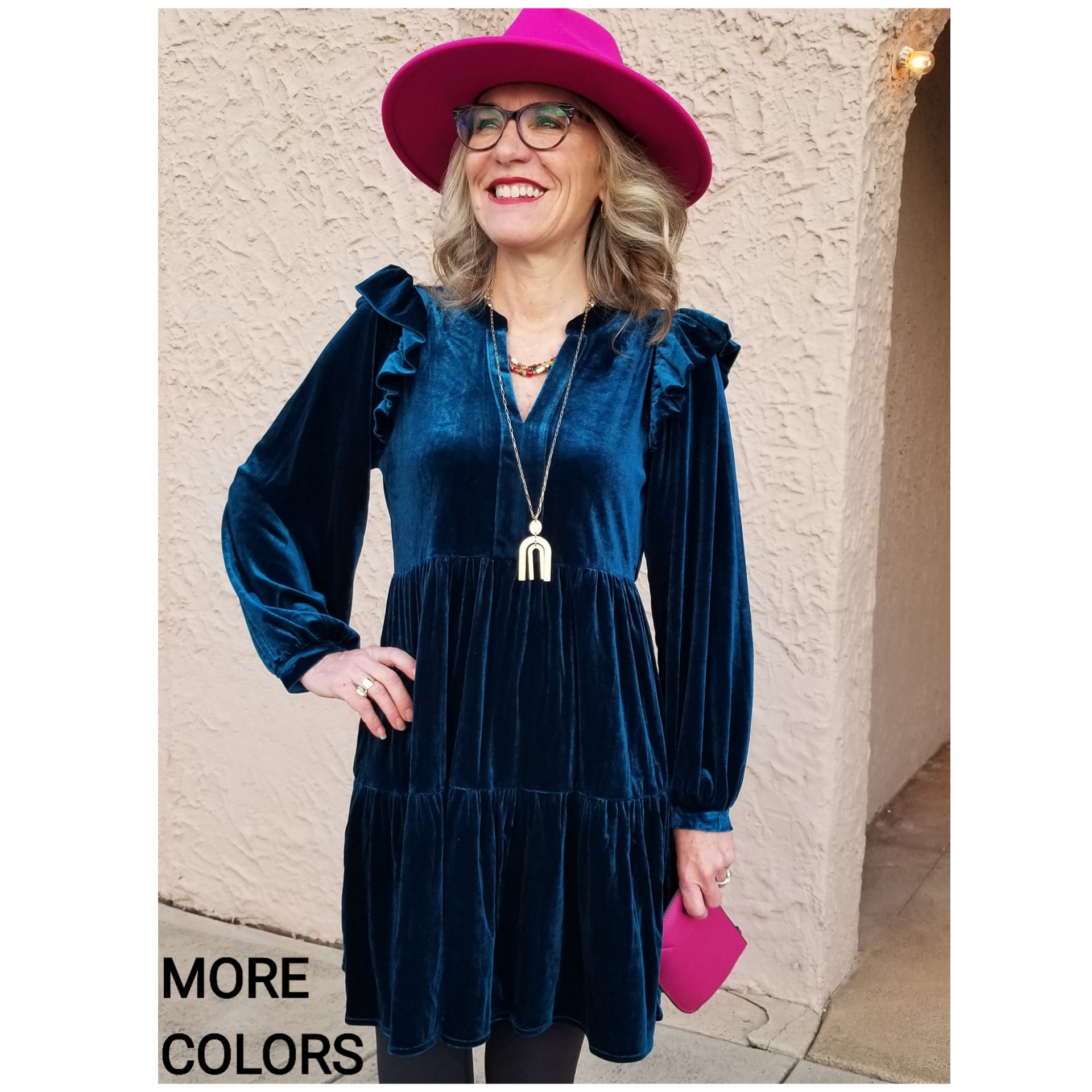 chinese dress ladies Bridget Dress Velvet Navy