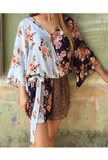 Navy Floral Romper