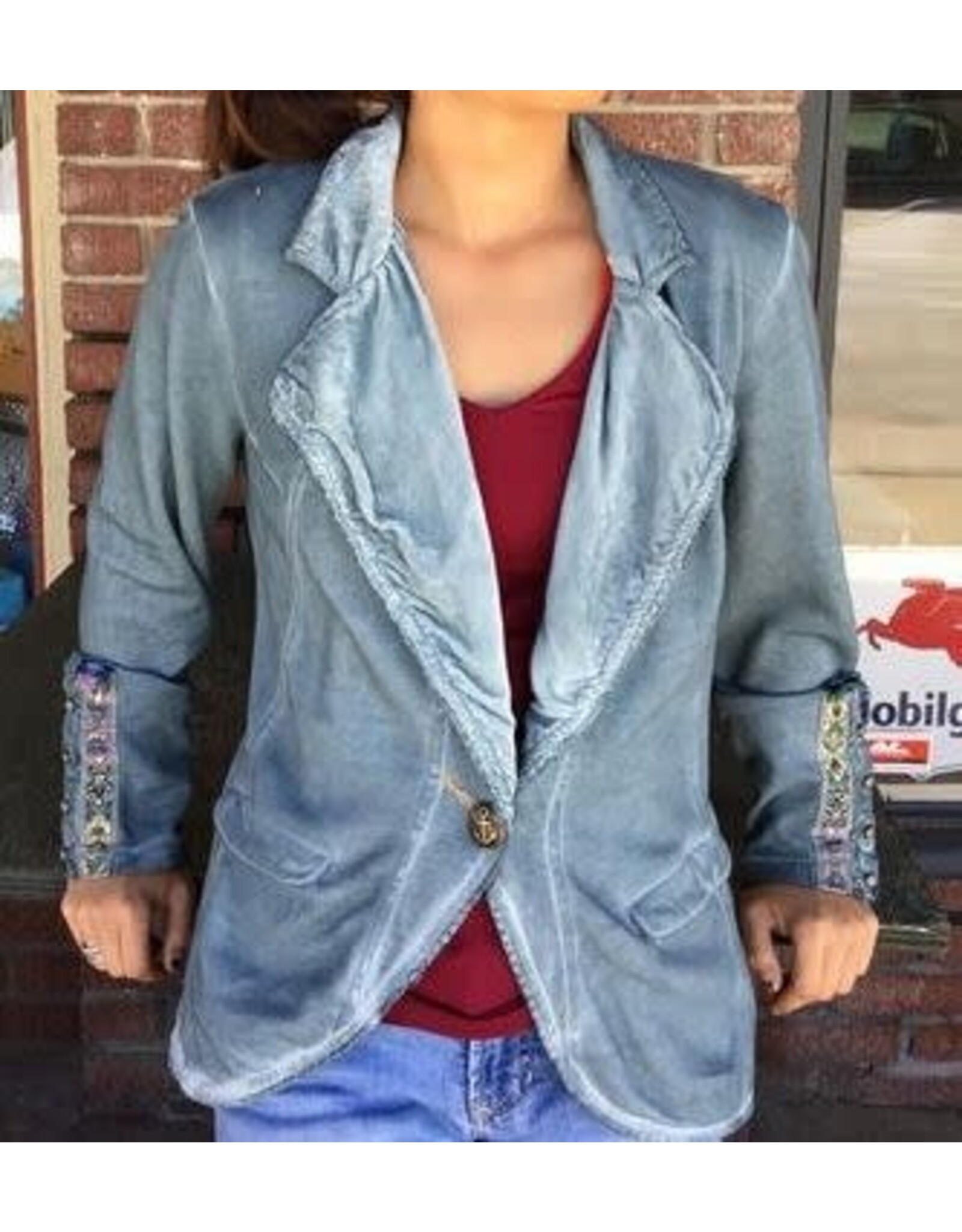Embroidered and Beaded Blaizer Jacket