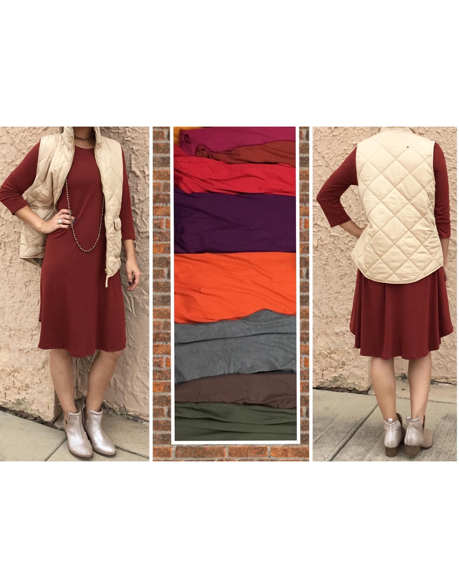 Flowy Brown Dress with Pockets
