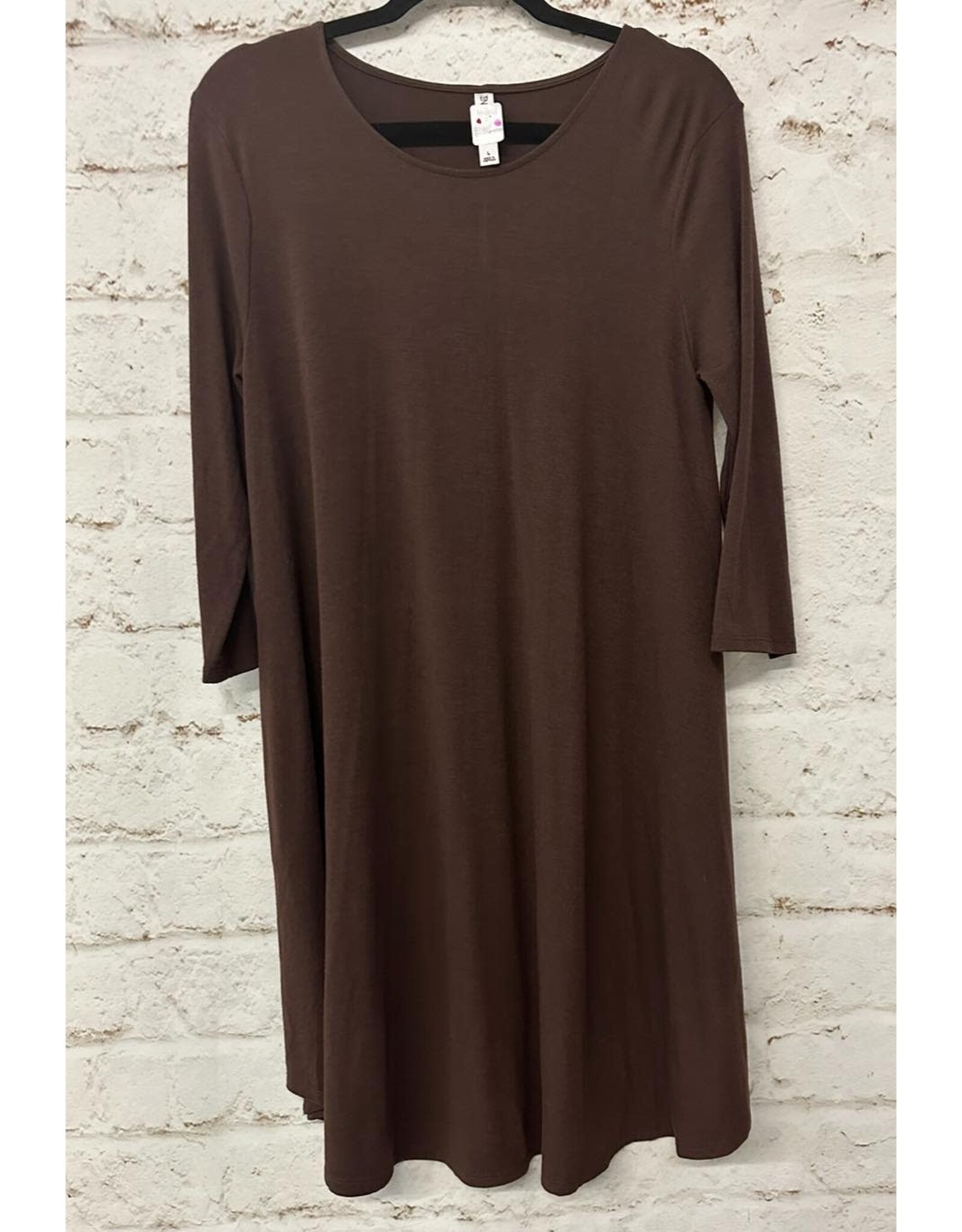 Flowy Brown Dress with Pockets