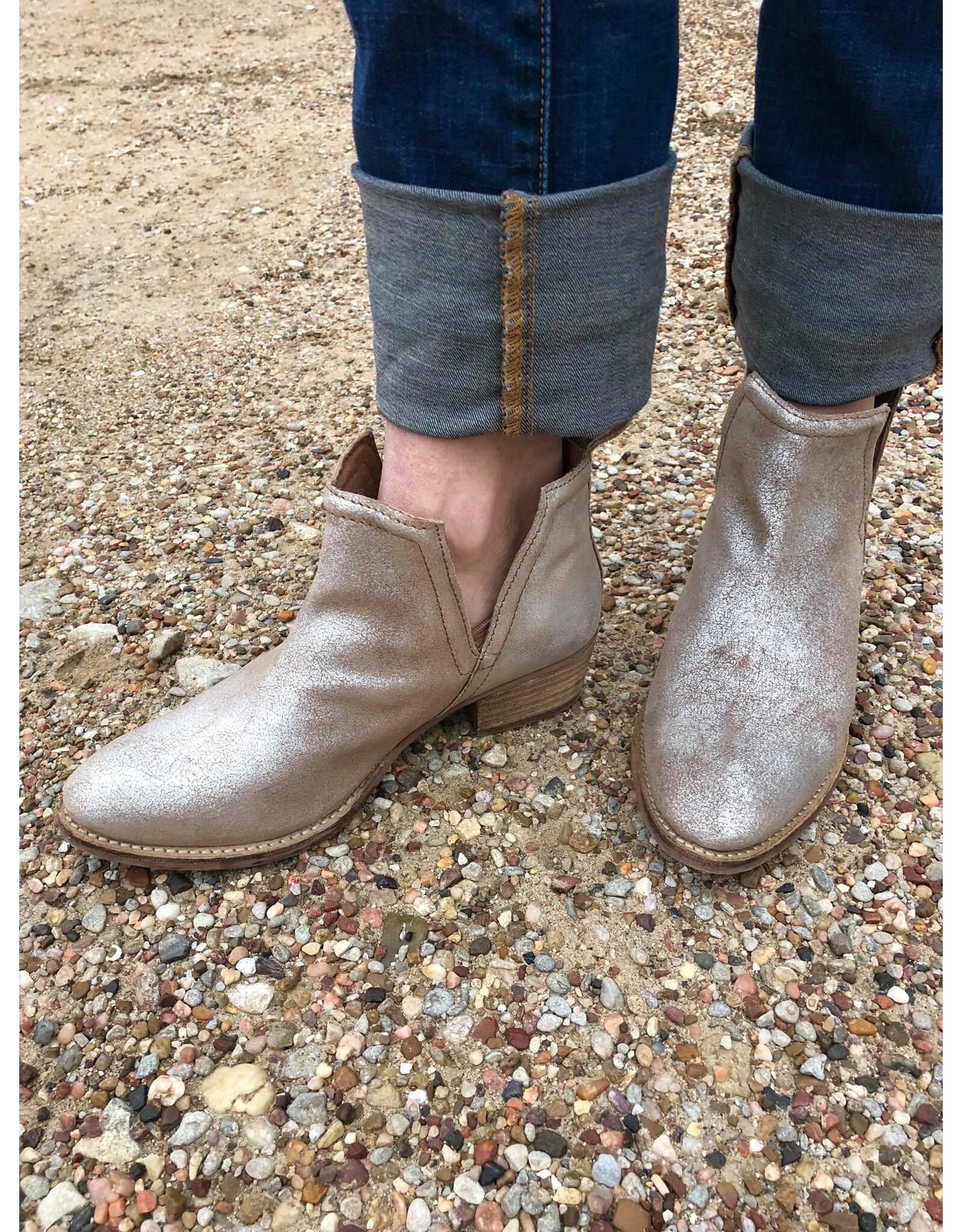 Gold Suede Boots