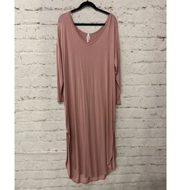 Light Pink Long Sleeve Long Dress