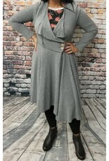 Long Grey Knitted Buttoned Cover