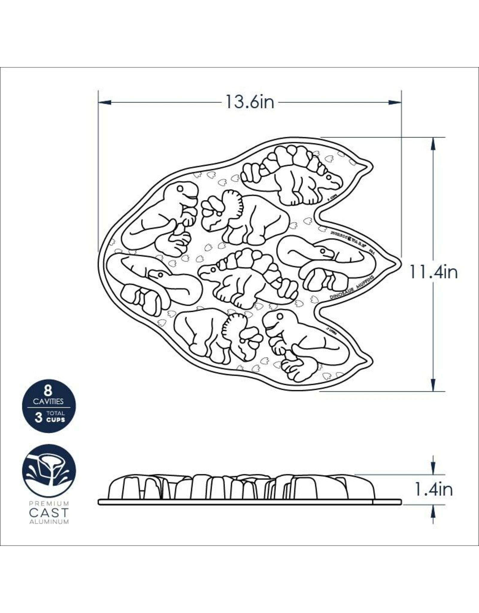 Nordic Ware Nordic Ware Dinosaur Cakelet Pan