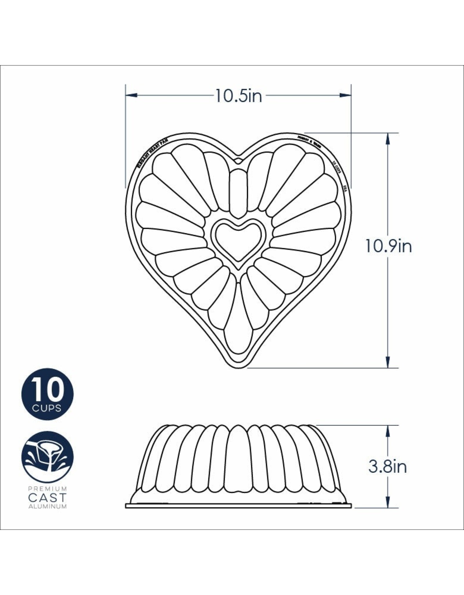 Nordic Ware Elegant Heart Bundt Pan