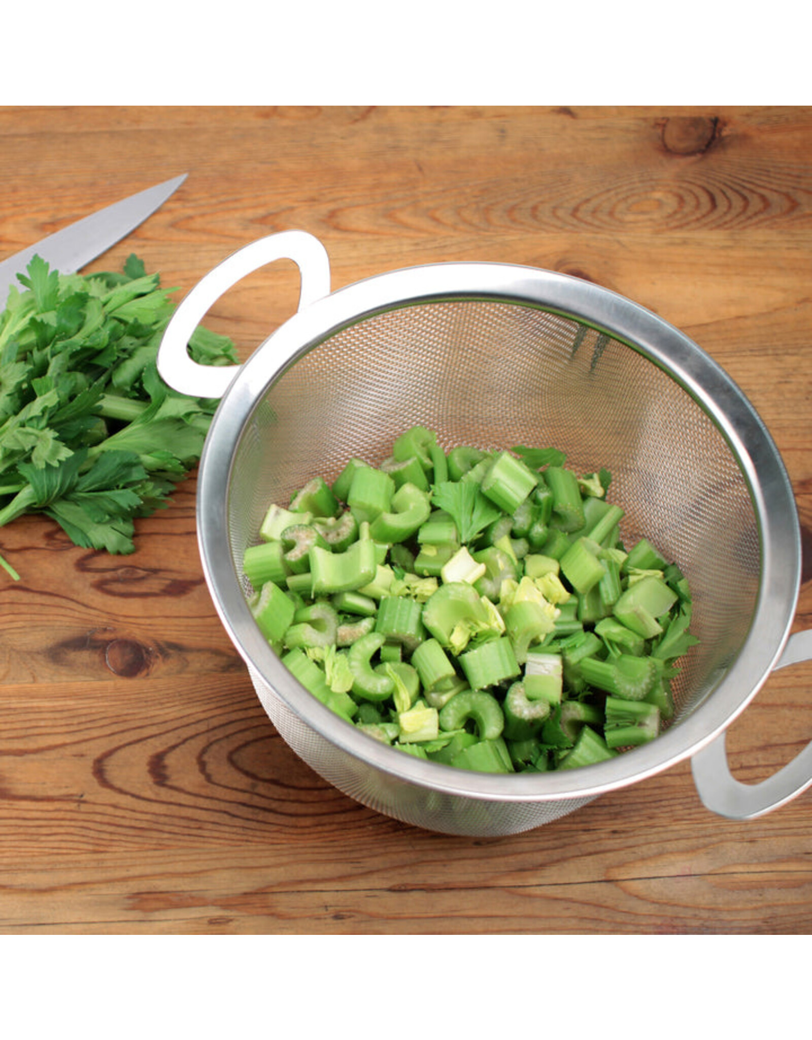 RSVP International Wide Rim Stainless Steel Fine Mesh Basket