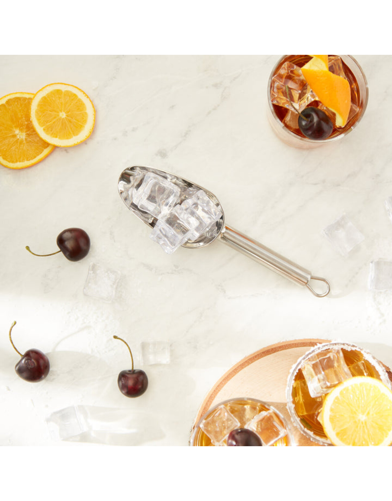 RSVP International Small Polished 18/8 Stainless Steel Scoop