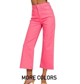 Arie High Rise Crop Colored Jeans