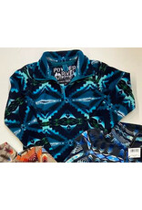 Powder River Outfitters Youth Aztec Printed Fleece Pullover Indigo
