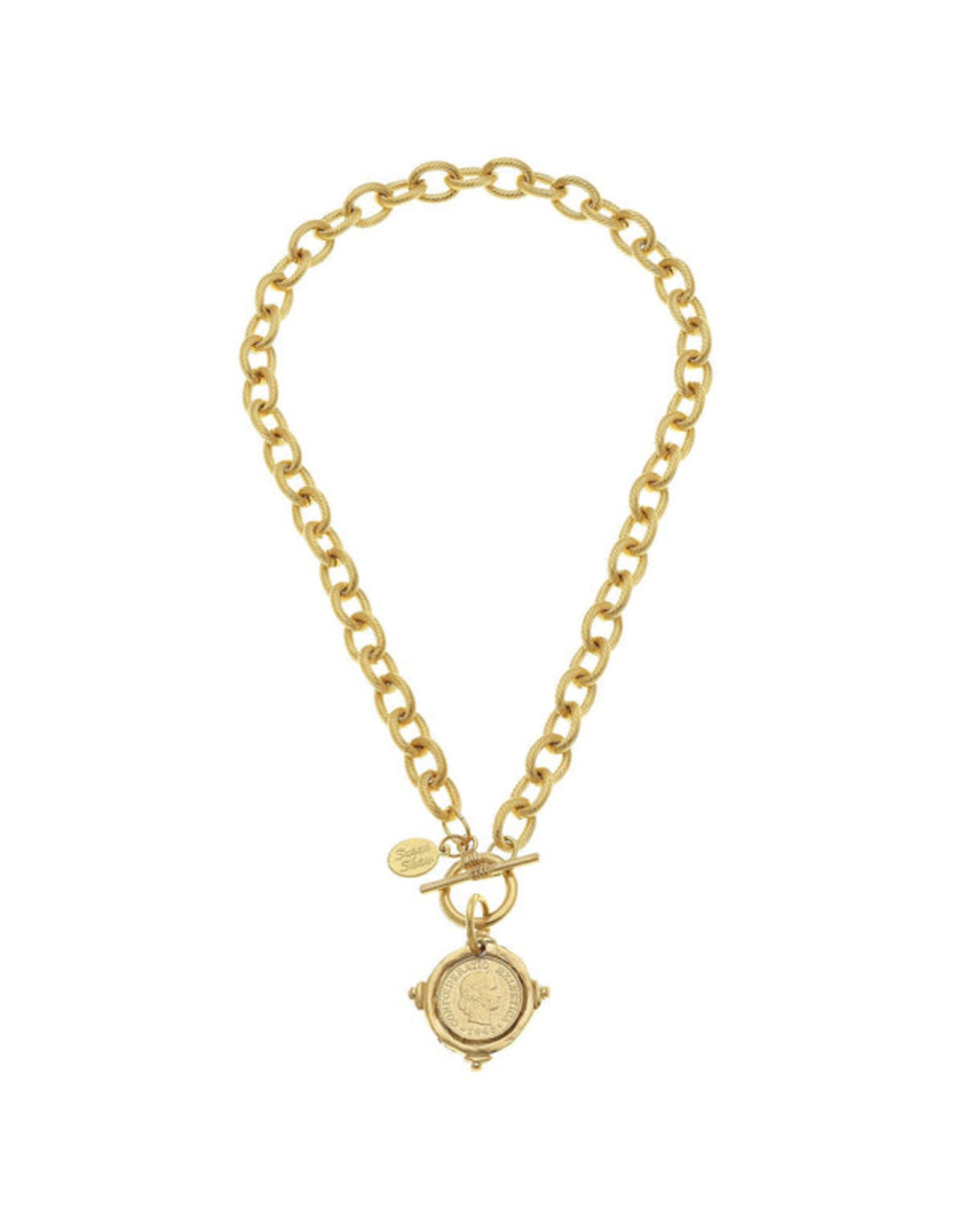 Susan Shaw Coin Toggle Necklace - 16 Inches