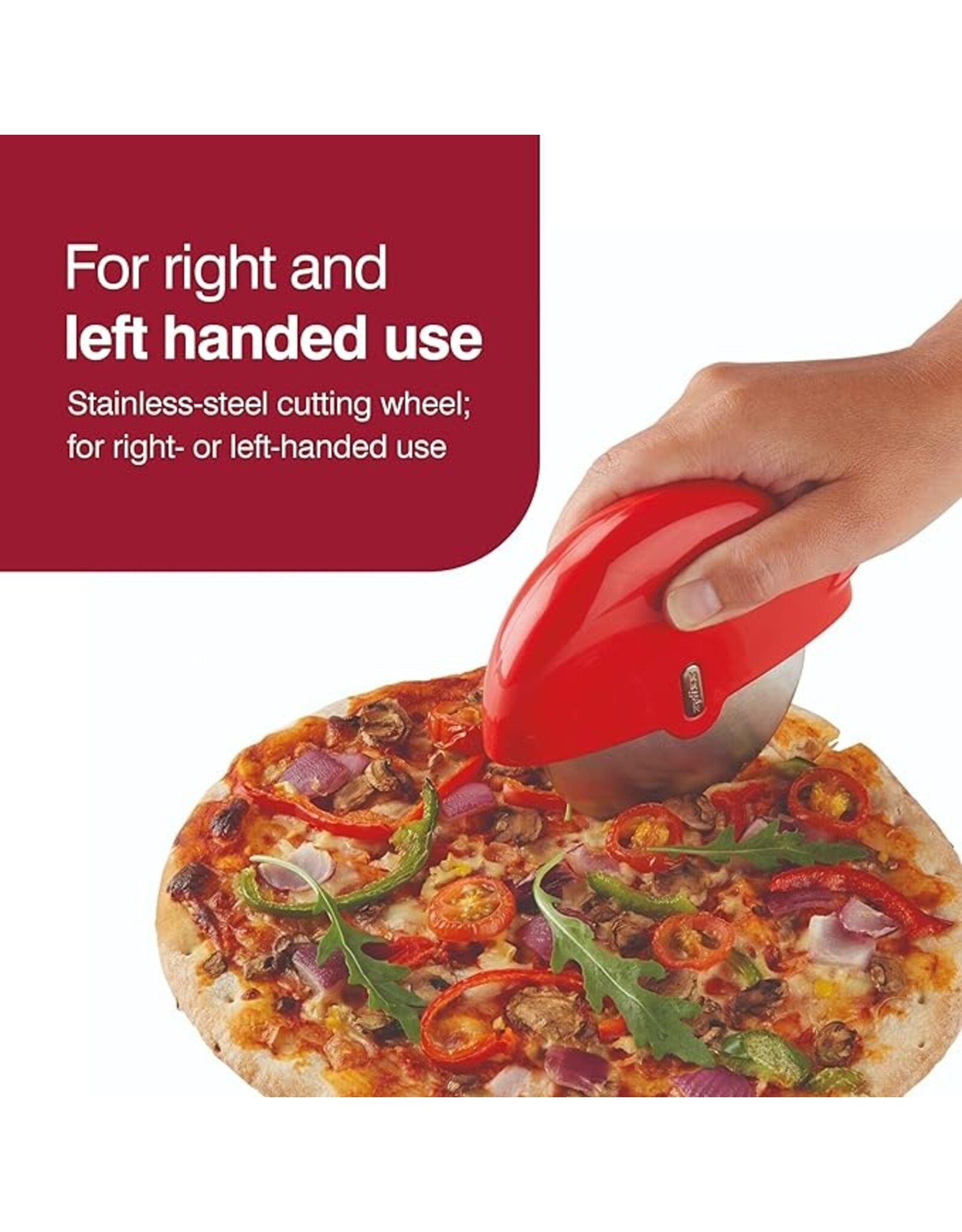 Zyliss Pizza Wheel Handheld Pizza Cutter with Removable Blade
