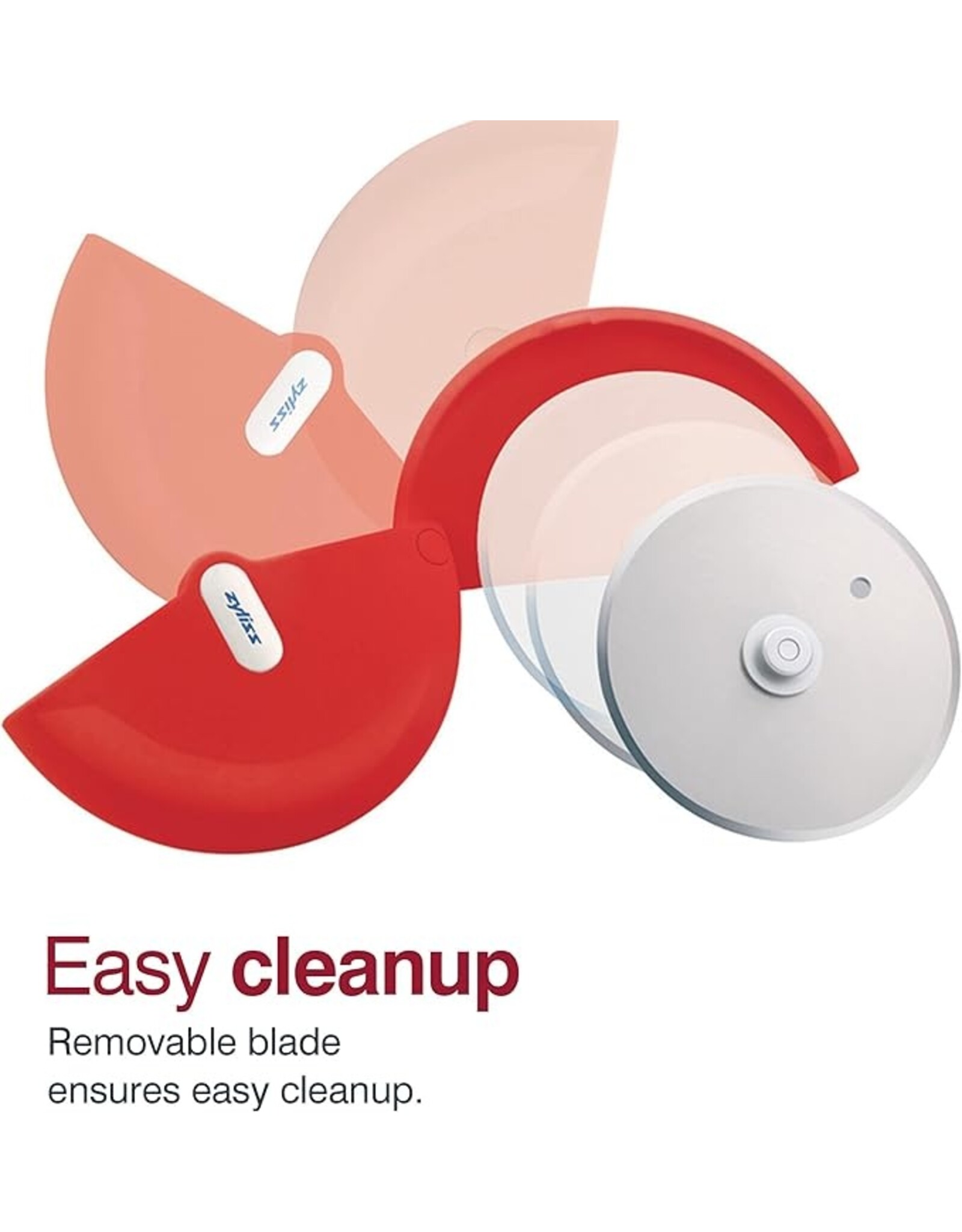 Zyliss Pizza Wheel Handheld Pizza Cutter with Removable Blade