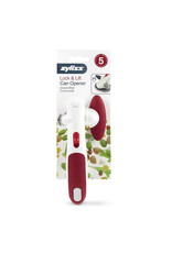 Zyliss Lock N' Lift Manual Can Opener With Lid Lifter Magnet Red