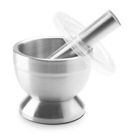 Stainless Steel Mortal and Pestle with Cover