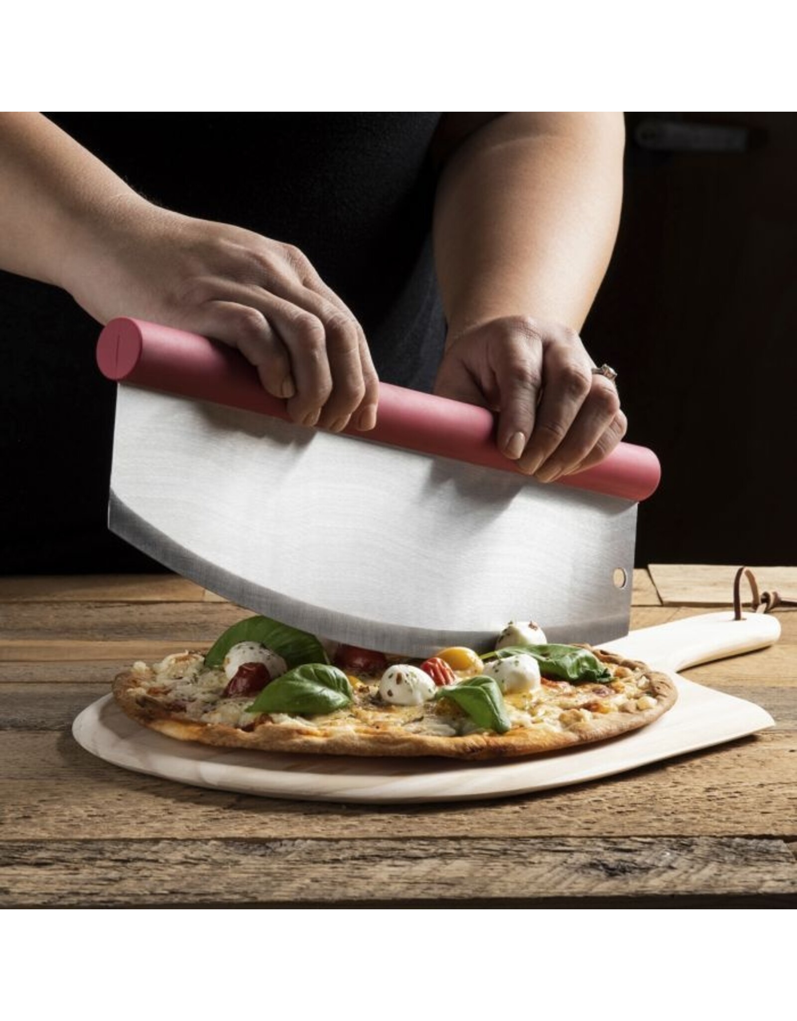 Fantes Cousin Luca's Rocking Pizza Cutter with Blade Guard