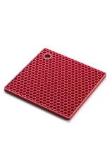 Honeycomb Trivet Red Silicone