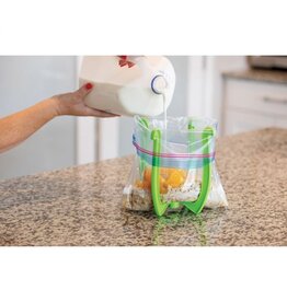 Bag Well Sealable Bag Holder-Green