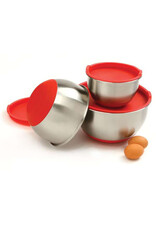 Stainless Steel Bowl Set of 3 With Lids