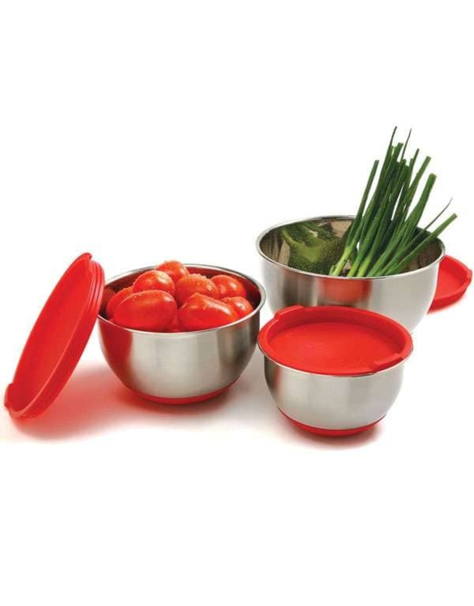 Stainless Steel Bowl Set of 3 With Lids