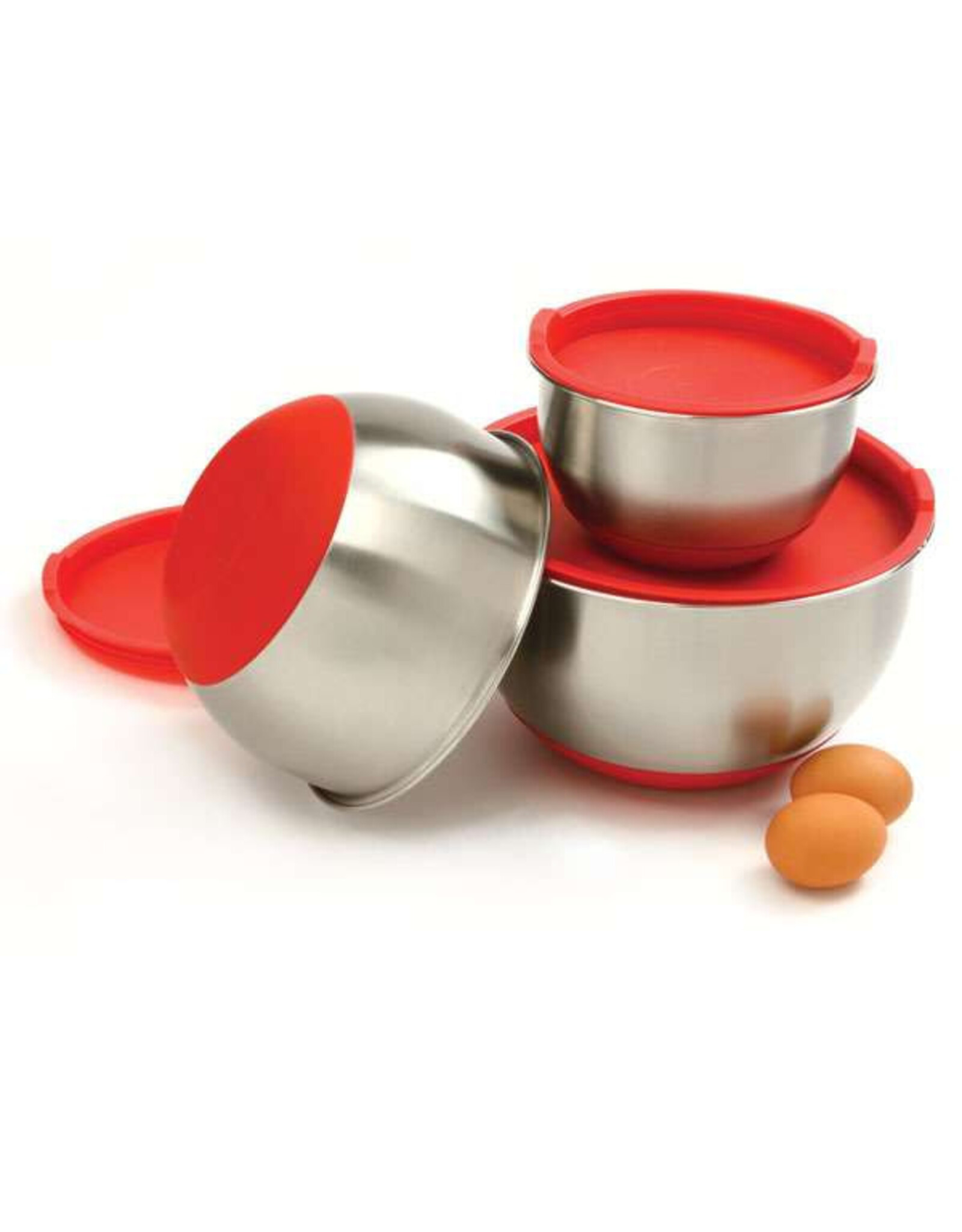 Stainless Steel Bowl Set of 3 With Lids