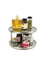 RSVP International 2 Tier Stainless Steel Turntable Lazy Susan