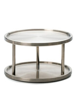 RSVP International 2 Tier Stainless Steel Turntable Lazy Susan
