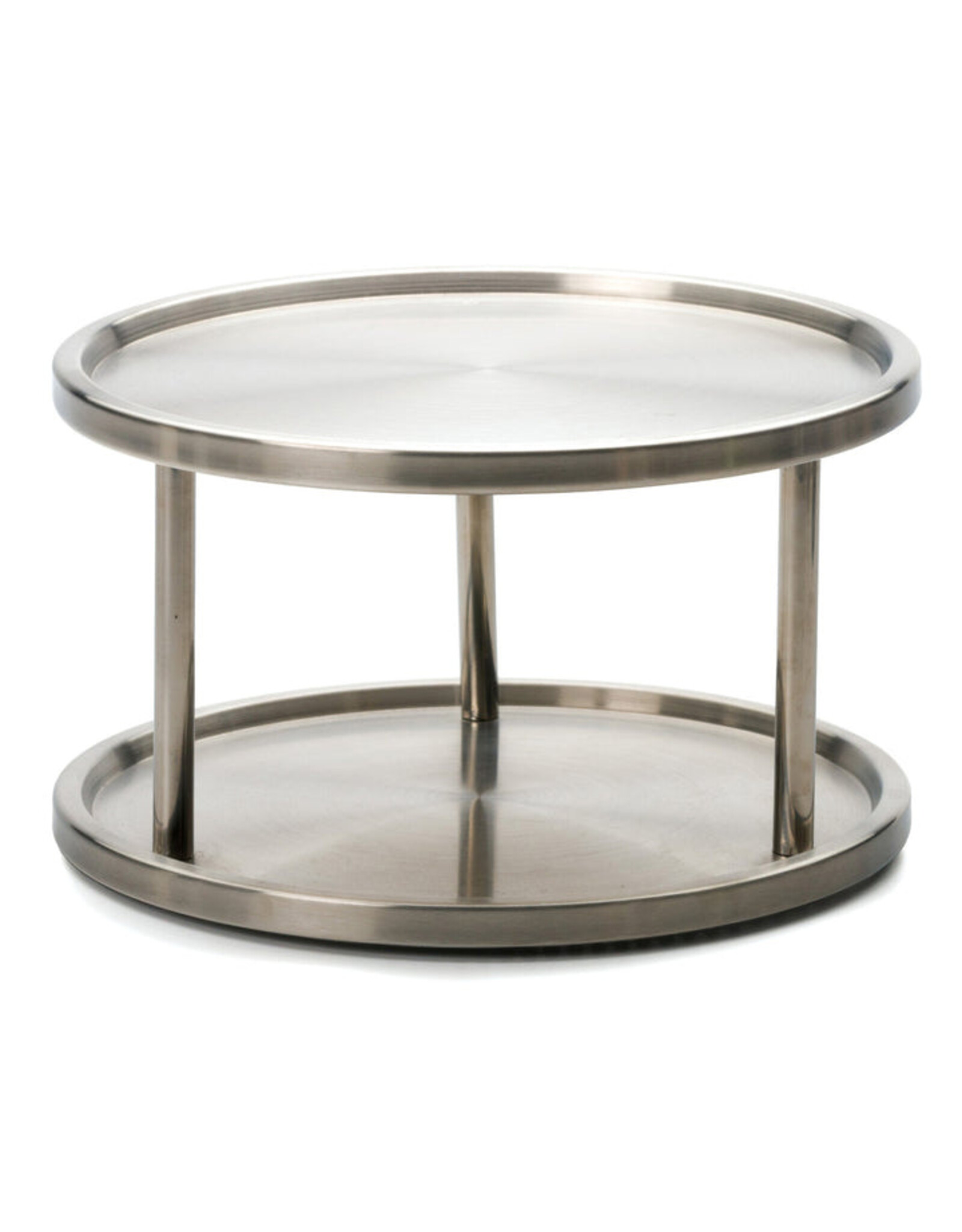 RSVP International 2 Tier Stainless Steel Turntable Lazy Susan