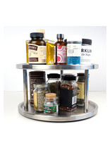 RSVP International 2 Tier Stainless Steel Turntable Lazy Susan