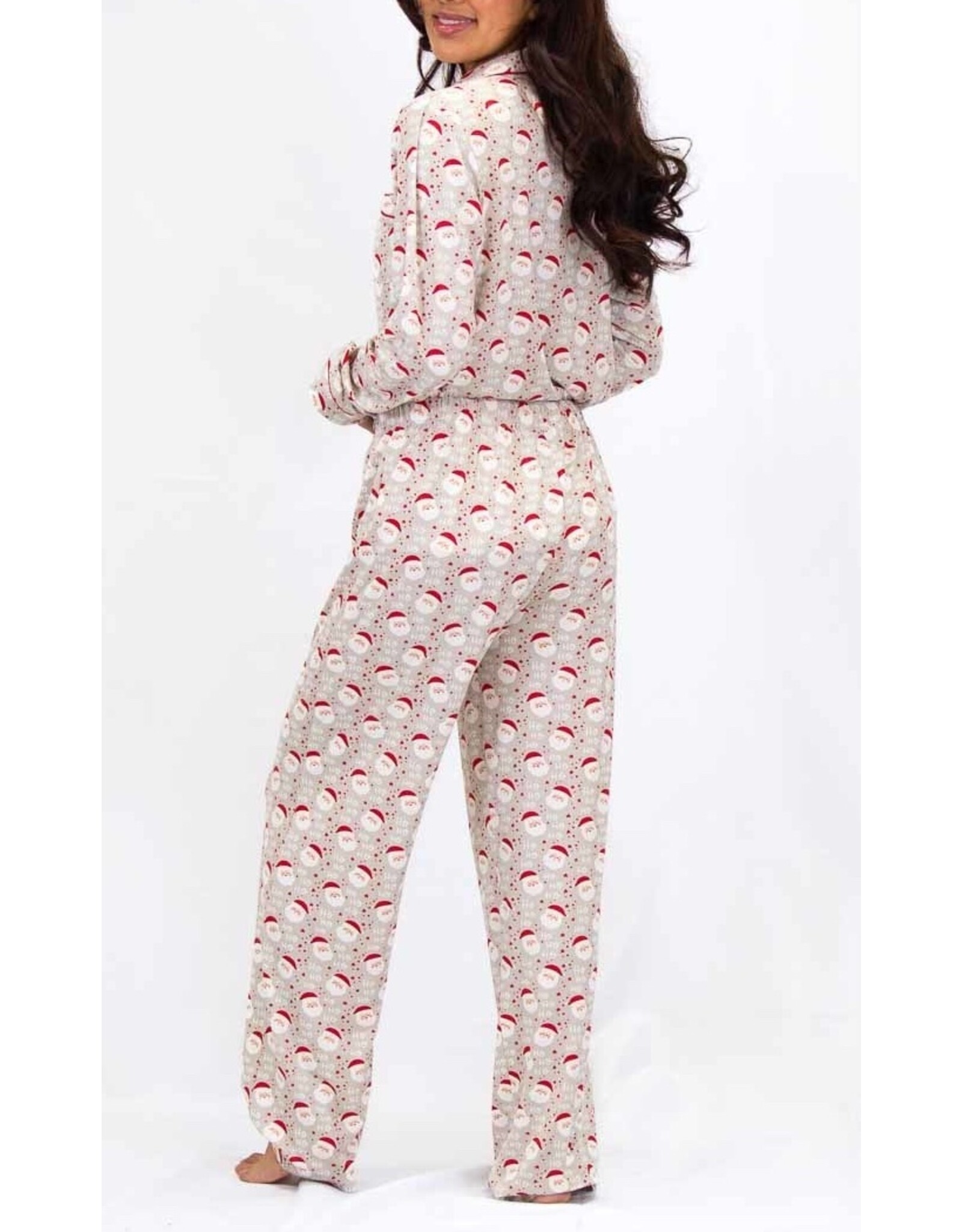 Cheerful Santa Sleep Shirt and Pant Set