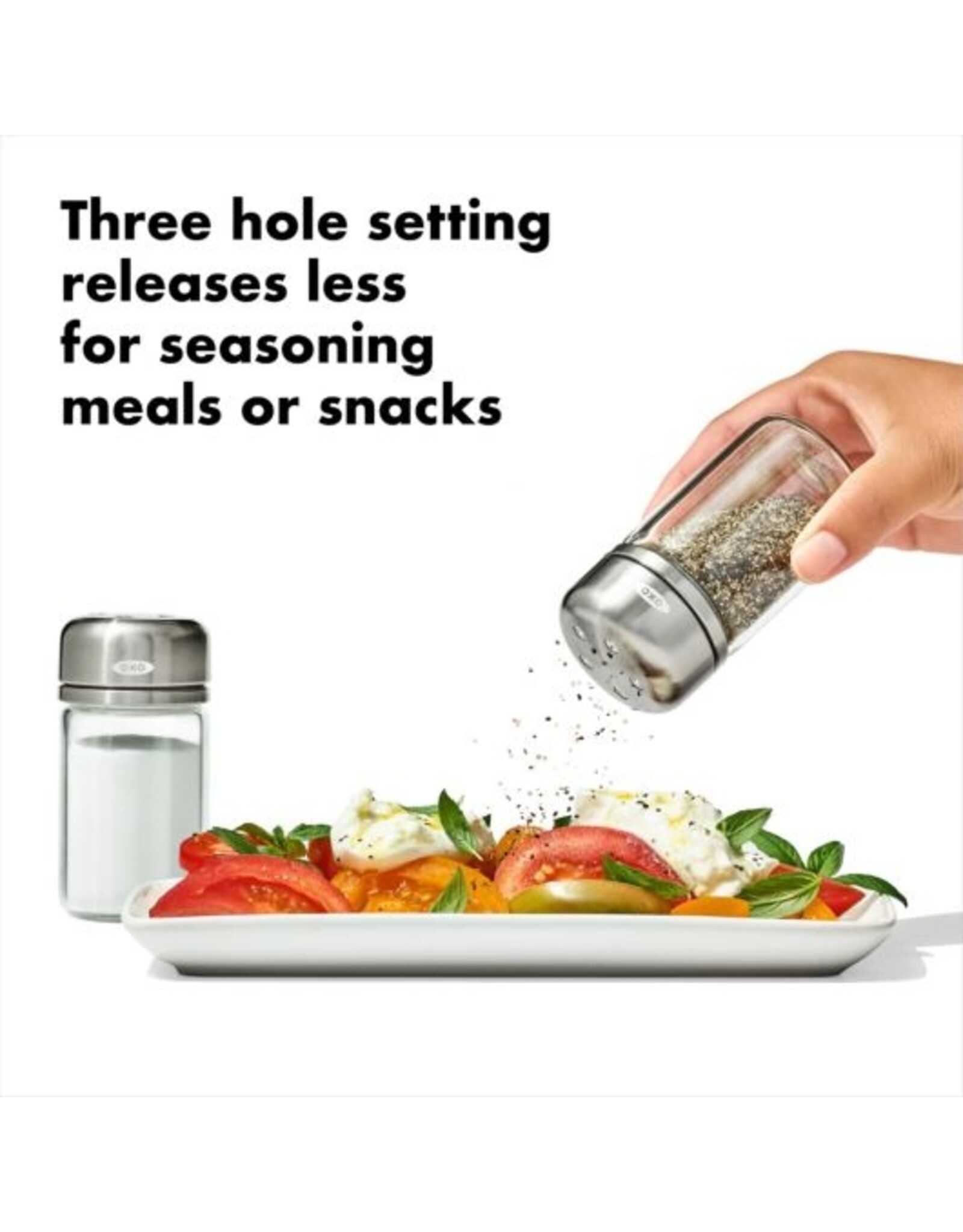 OXO OXO Glass Adjustable Salt & Pepper Shaker Set