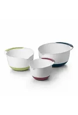 OXO OXO 3-Piece Mixing Bowl Set with Navy/Green/Eggplant Handles