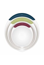 OXO OXO 3-Piece Mixing Bowl Set with Navy/Green/Eggplant Handles