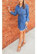 Uncle Frank Uncle Frank Denim Tencel Shirt Dress