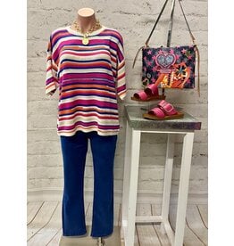 Alouette Short Sleeve Stripe Sweater