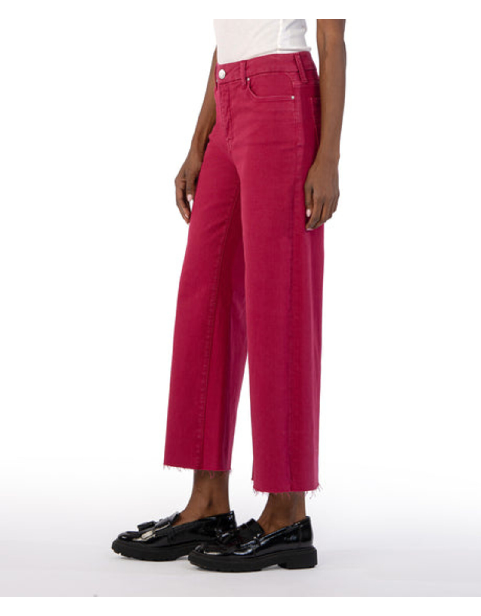Kut from the Kloth / STS Blue Kut Meg High Rise Fab Ab Wide Leg Raw Hem