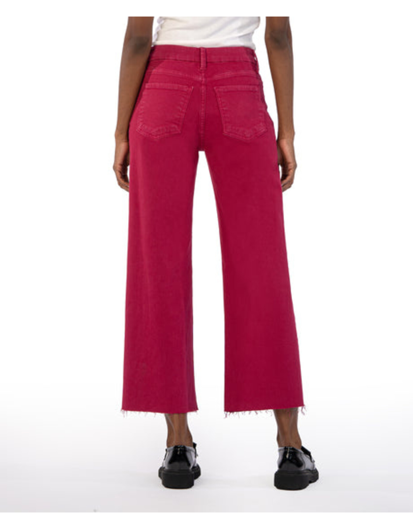 Kut from the Kloth / STS Blue Kut Meg High Rise Fab Ab Wide Leg Raw Hem