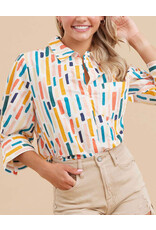 Anneliese 3/4 Sleeve Button Up Shirt