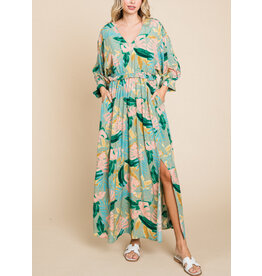 Aviana Tropical Print Dress