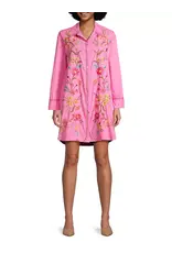Johnny Was Johnny Was Camellia Ruched Sleeve Tunic Dress Spring Rose