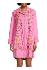 Johnny Was Johnny Was Camellia Ruched Sleeve Tunic Dress Spring Rose