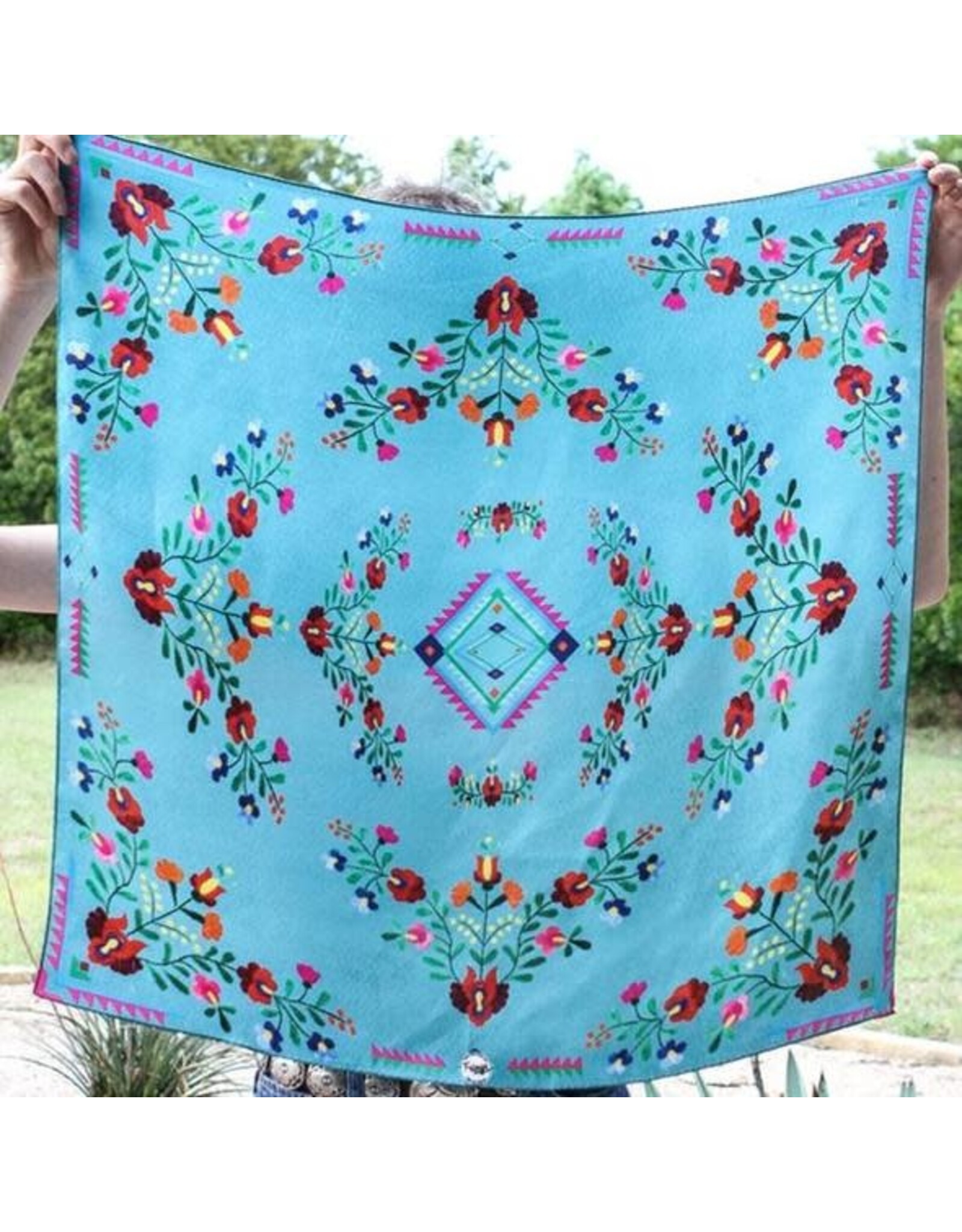 Fringe Scarves Fringe Fiesta Shorty Turquoise