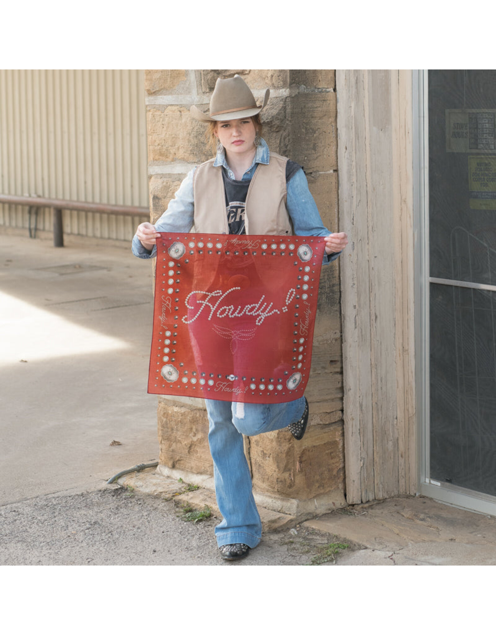 Fringe Howdy Bandana Red