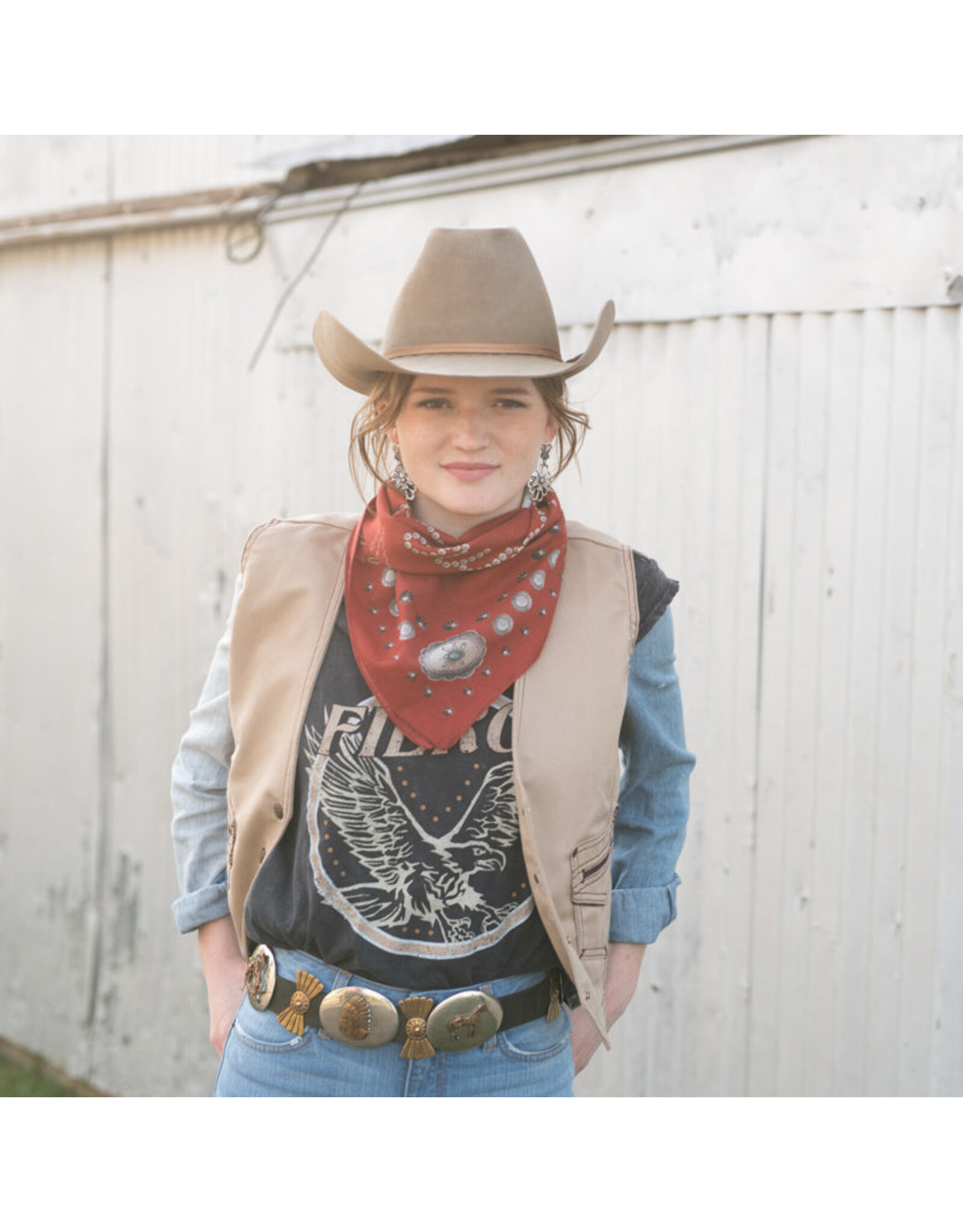 Fringe Howdy Bandana Red