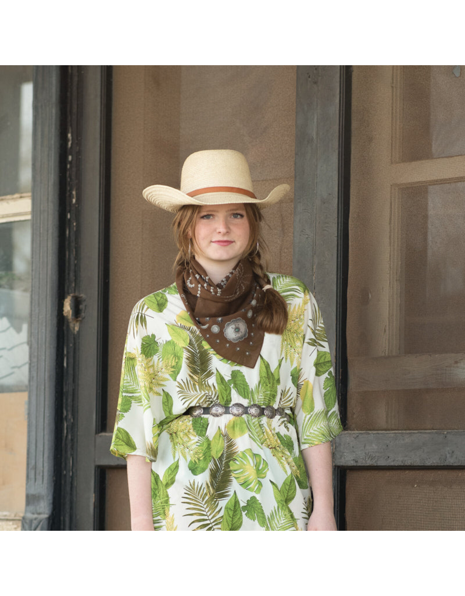 Fringe Howdy Bandana Brown