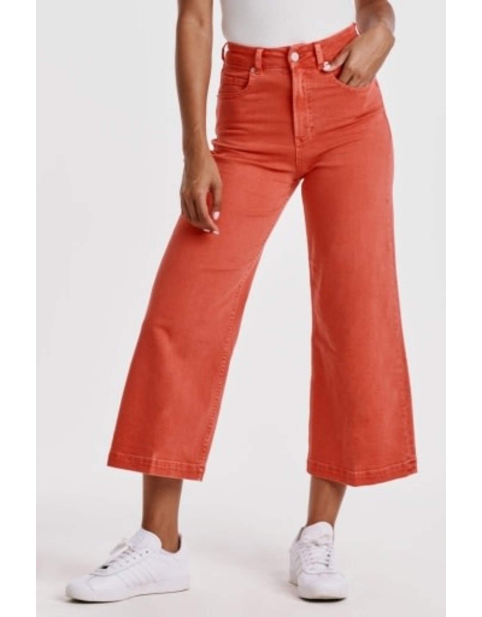 Dear John Denim Dear John Audrey High Rise Cropped  Wide Leg Colored Jeans