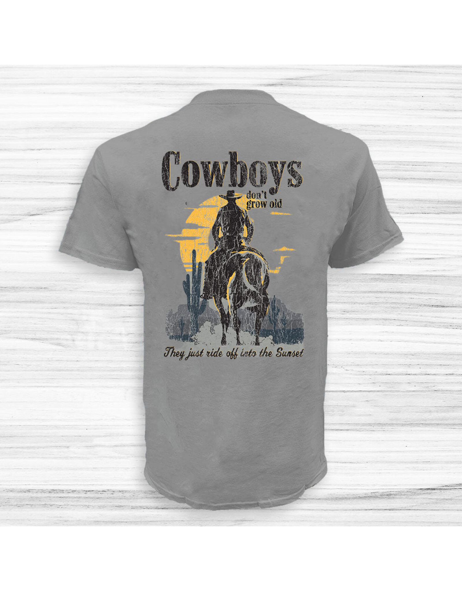 Old Guys Rule Sunset Cowboy T-Shirt