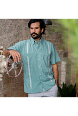 Guayabera Libre Shirt Costa Blue Short Sleeve Shirt